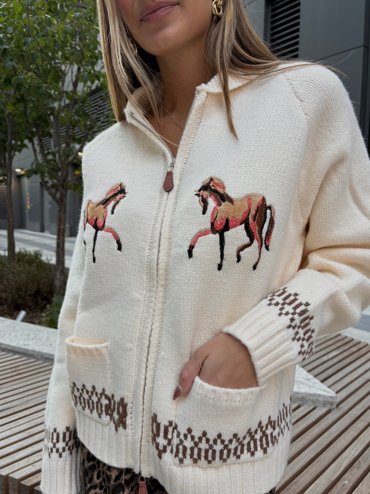 PINK MARTINI Capella Horse Sweater
