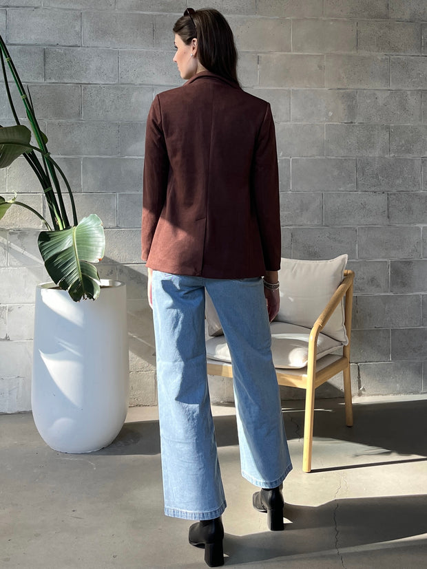 BLACK TAPE Faux Suede Blazer