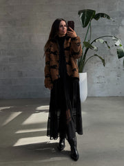 RD STYLE Jolene Horse Print Sherpa Jacket