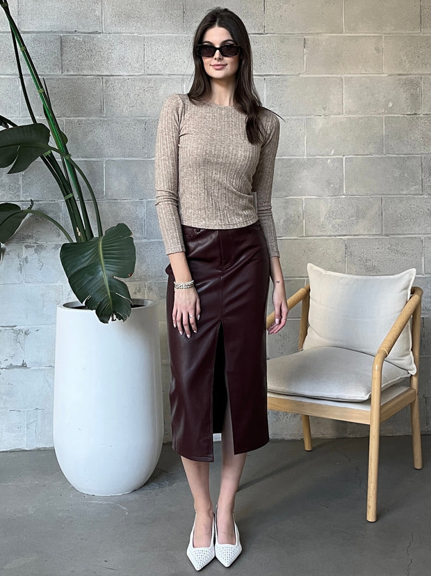 ROOM 34 Boatneck Textured Top