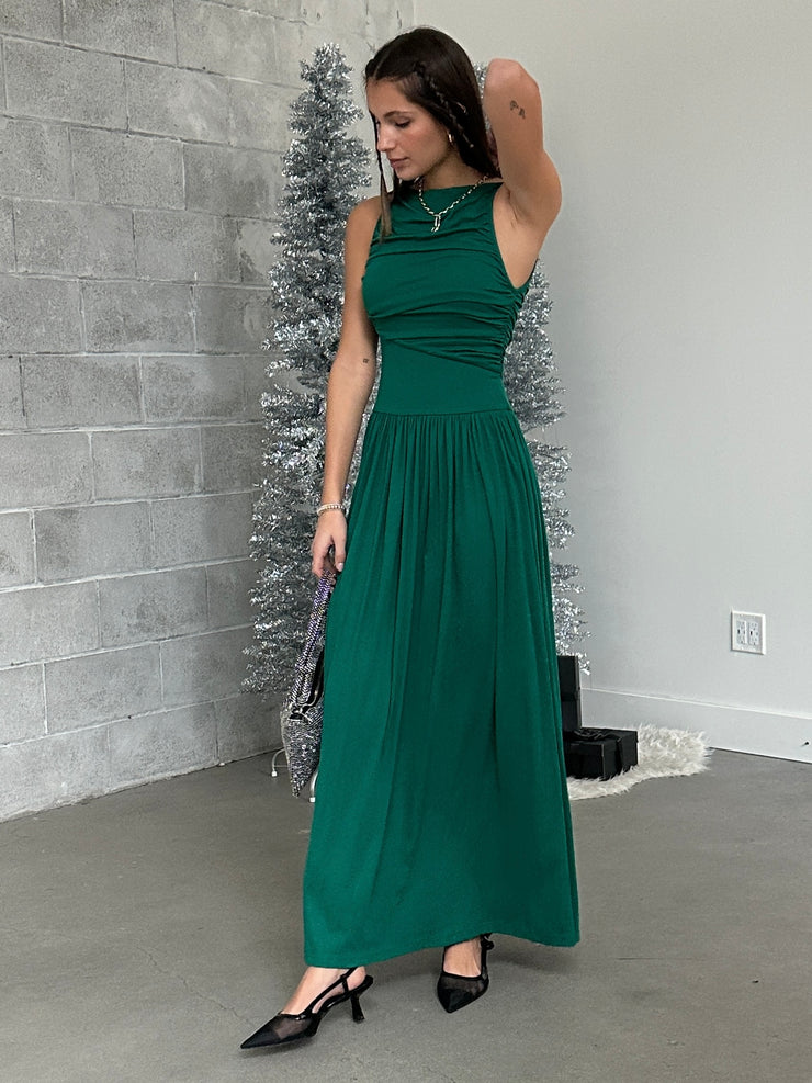 RUNAWAY THE LABEL Nalla Ruched Maxi Dress