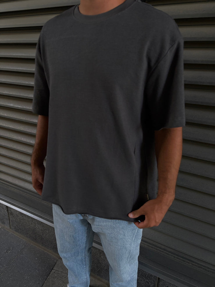 ONLY + SONS Men's Lenny Raw Edge Short Sleeve Tee