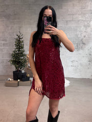 FREE PEOPLE Midnight Kiss Mini Slip Dress