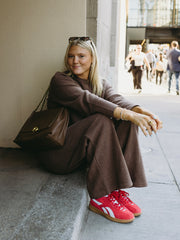 ROOM 34 Rib Knit Cardigan & Wide Leg Pant Set