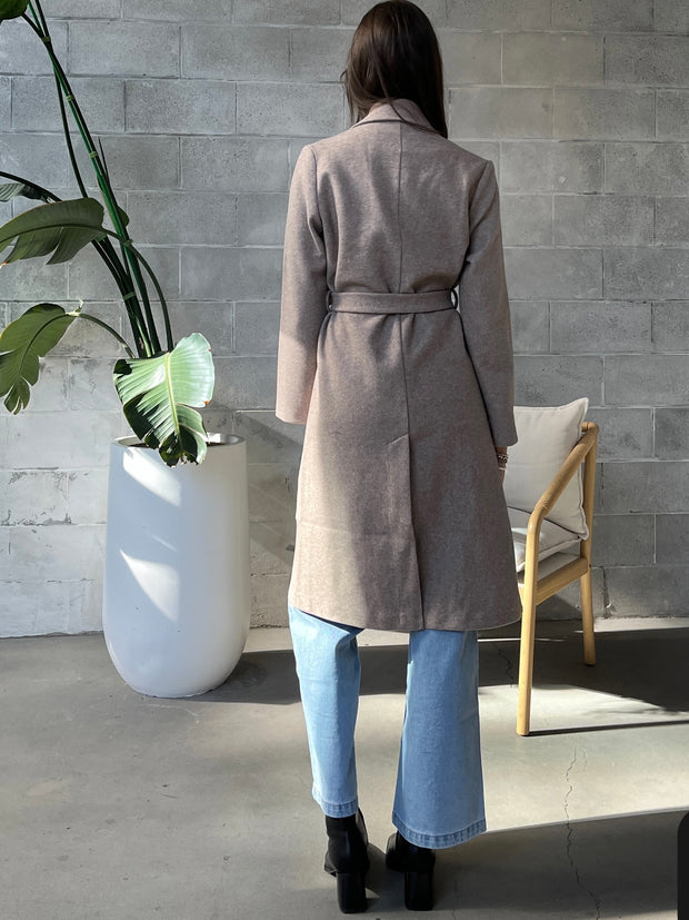 BLACK TAPE Belted Long Coat