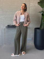 DEX Tie Belt Wide Leg Flowy Pants