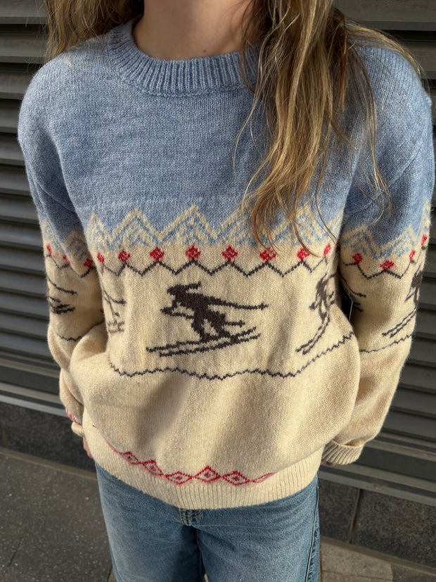 RD STYLE Knit Skier Crewneck Sweater