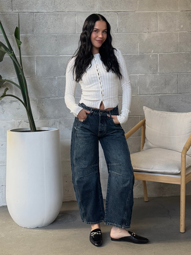 FREE PEOPLE Tilly Button Front Long Sleeve