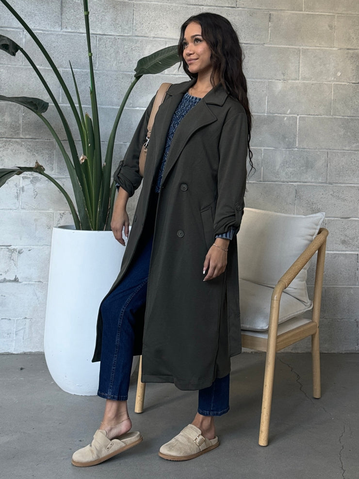 DEX Double Breasted Trench Coat