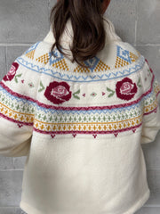 RD STYLE Rose Zip Up Knit Jacket