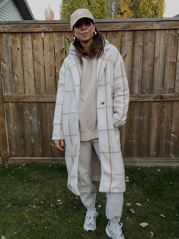 DEX Plaid Soft Long Coat