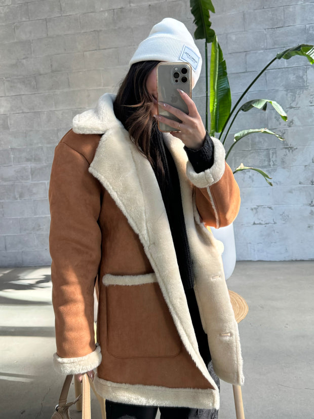 C'EST MOI Faux Shearling Coat