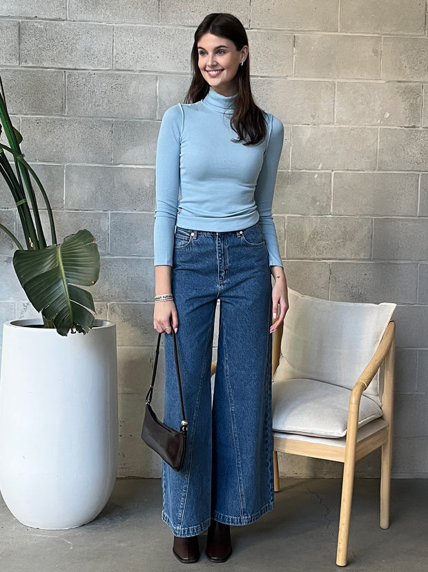 DEX Exposed Seam Long Sleeve Turtleneck
