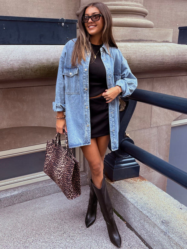 BRUNETTE THE LABEL Shania Oversized Denim Jacket / Shirt Dress