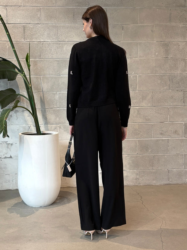 DEX Embellished Tie Front Cardigan