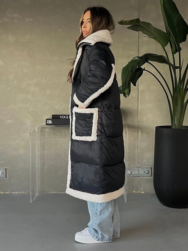 DEX Sherpa Detail Puffer Coat