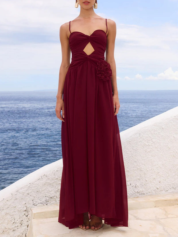 RUNAWAY THE LABEL Danika Side Slit Maxi Dress