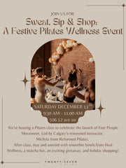 SIP, SWEAT, AND SHOP - A FESTIVE PILATES CLASS 🧘🏼‍♀️💫