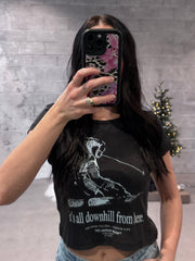 THE LAUNDRY ROOM 'It's All Downhill From Here' Baby Tee