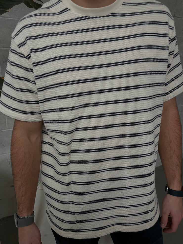 ONLY + SONS Men's/Unisex Ian Textured Striped Tee