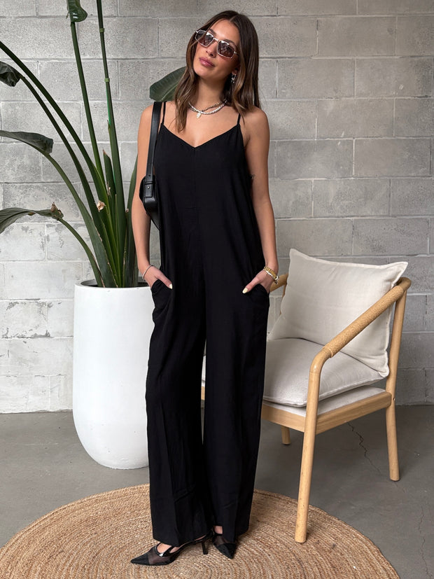 NOISY MAY Leilani V-Neck Wide Leg Jumpsuit