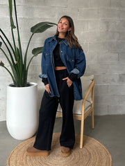 BRUNETTE THE LABEL Shania Oversized Denim Jacket / Shirt Dress