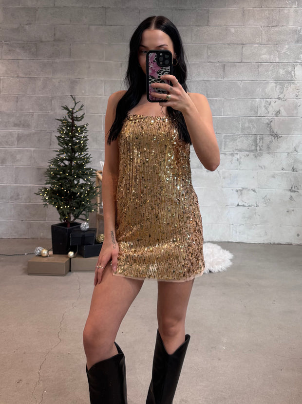 FREE PEOPLE Midnight Kiss Mini Slip Dress