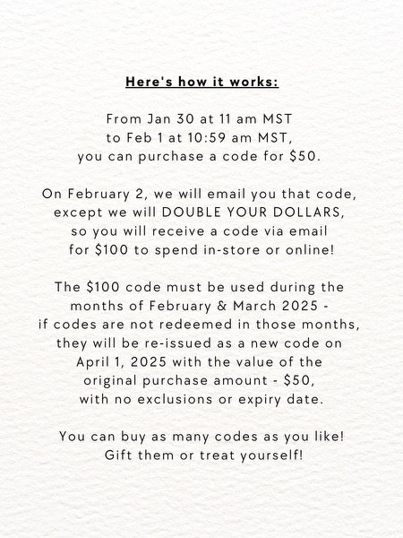 $ DOUBLE DOLLAR DAYS $