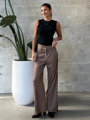BLACK TAPE Striped Wide Leg Pant