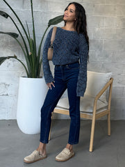 DEX Long Sleeve Crochet Sweater