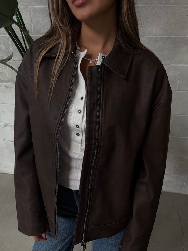 GENTLE FAWN Audrey Faux Leather Jacket
