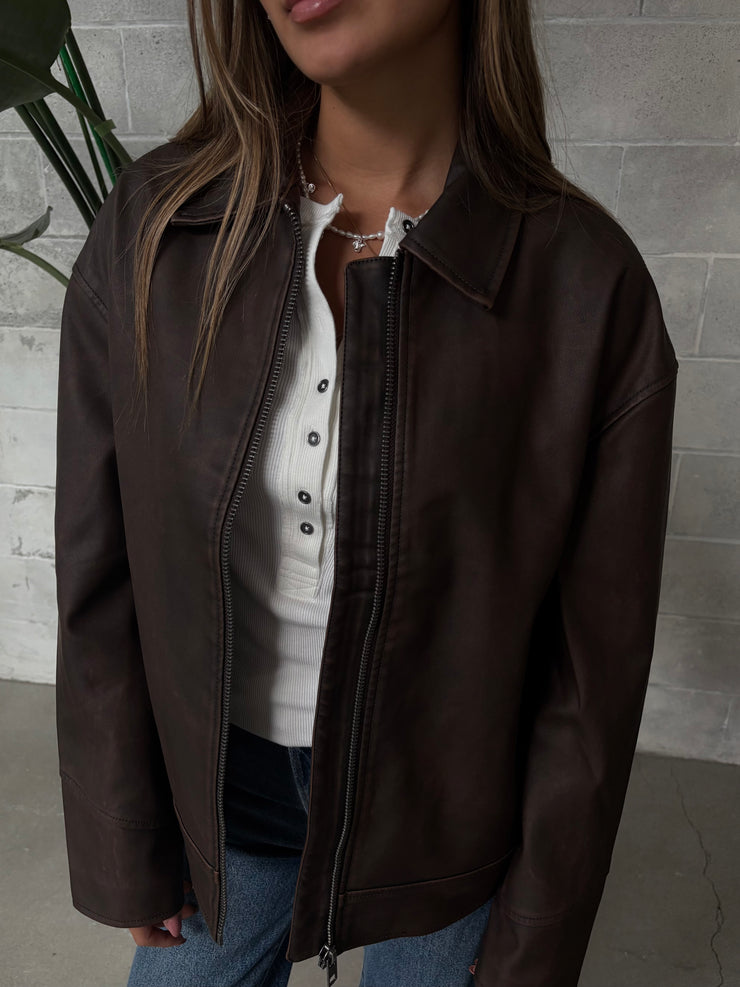 GENTLE FAWN Audrey Faux Leather Jacket