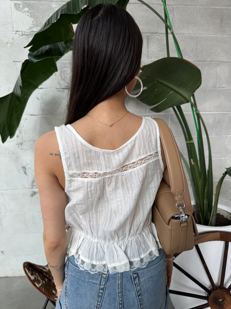 FREE PEOPLE Alana Lace Tank