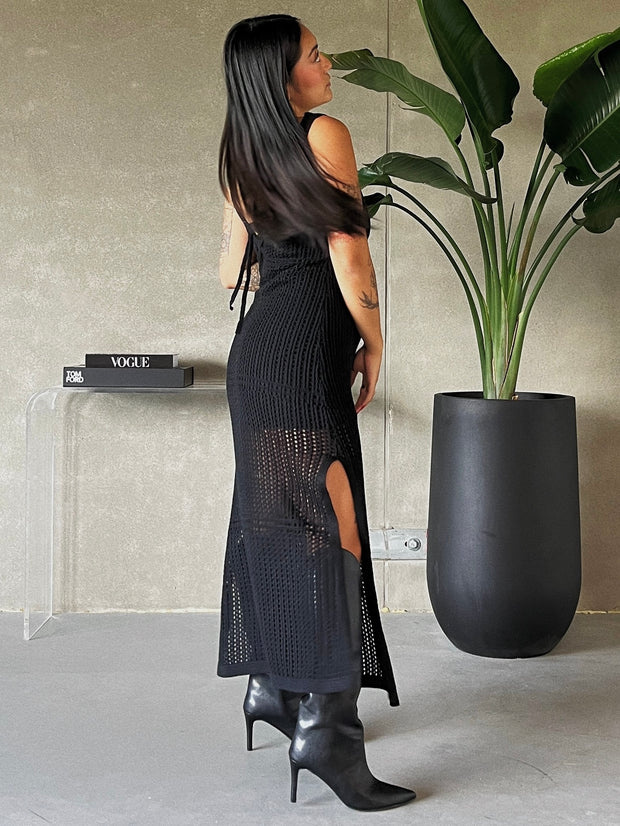 BLACK TAPE Cadence Crochet Sweater Dress