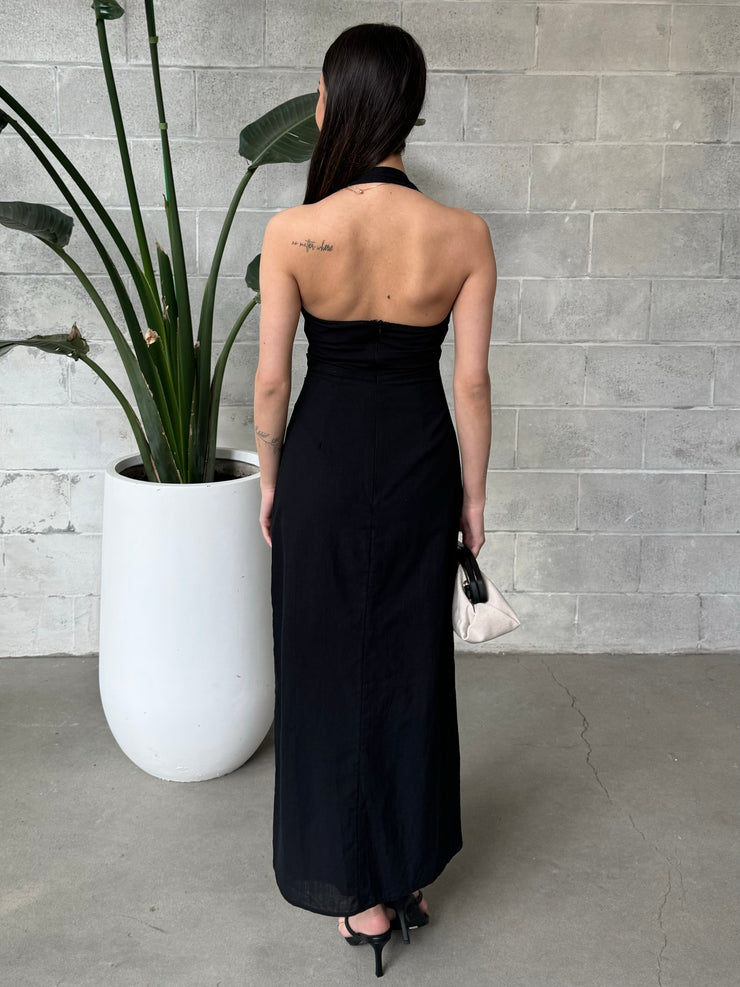 saphira long midi dress Saphira Long Midi Dress in Lemon
