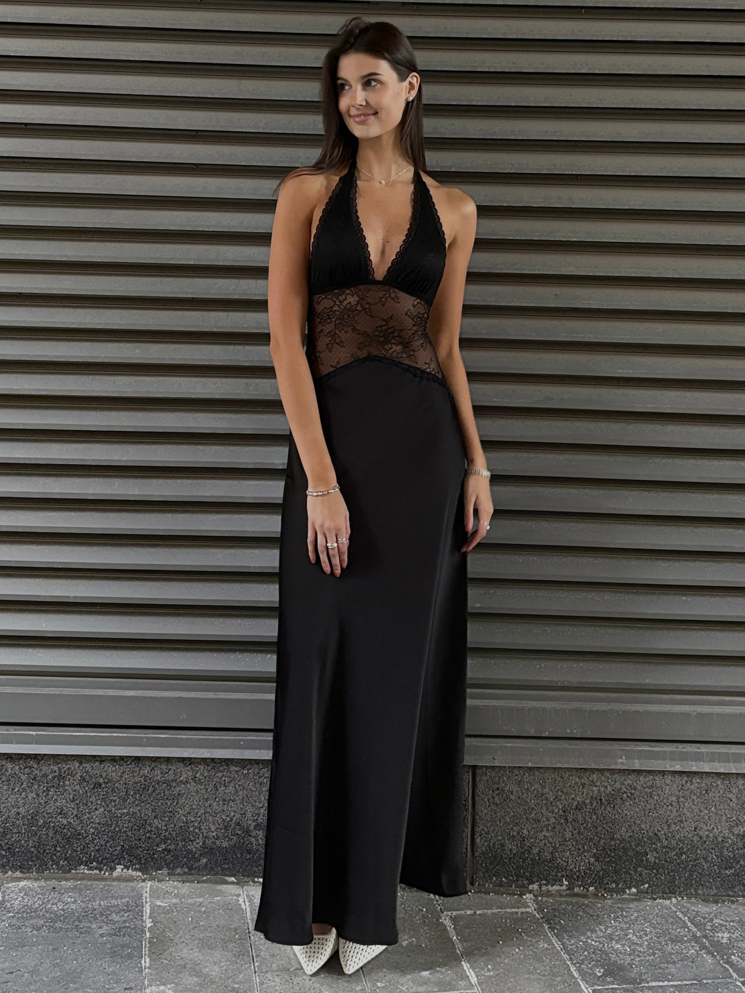 RUNAWAY THE LABEL Lilith Halter Maxi Dress