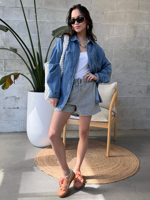 PIECES High Waisted Sweat Shorts