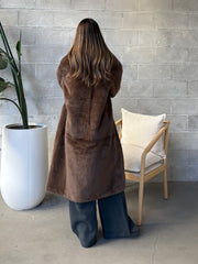 C'EST MOI Long Faux Fur Coat