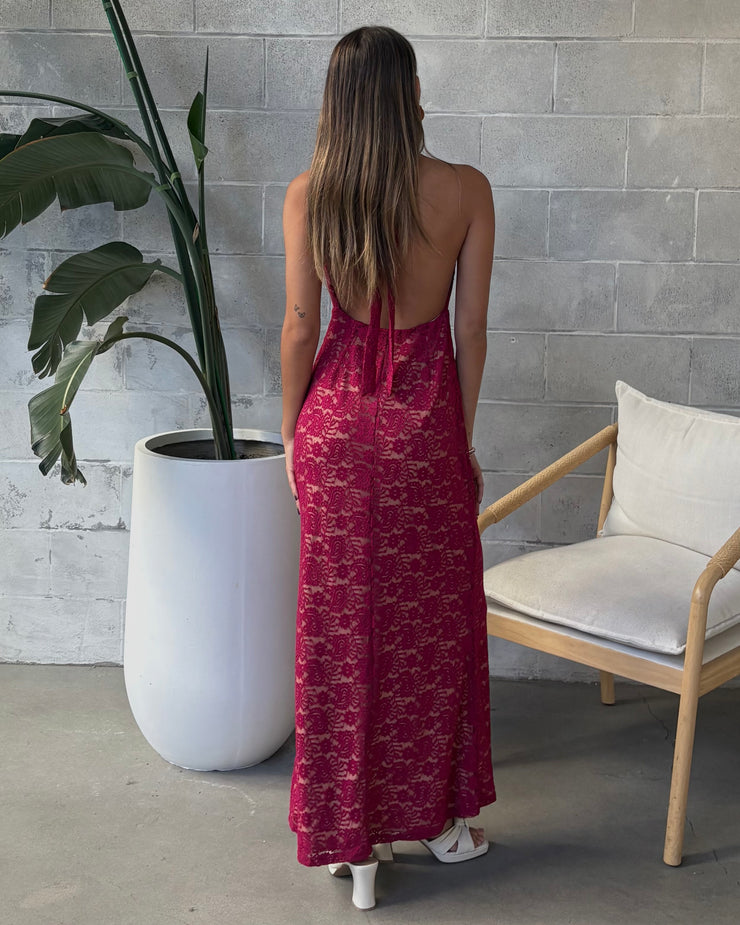 kylo maxi dress KYLO PLUNGE COWL MAXI DRESS - WHITE