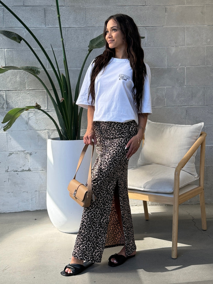 ONLY Linette Leopard Maxi Skirt