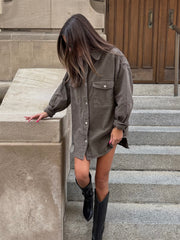 BRUNETTE THE LABEL Shania Oversized Denim Jacket / Shirt Dress
