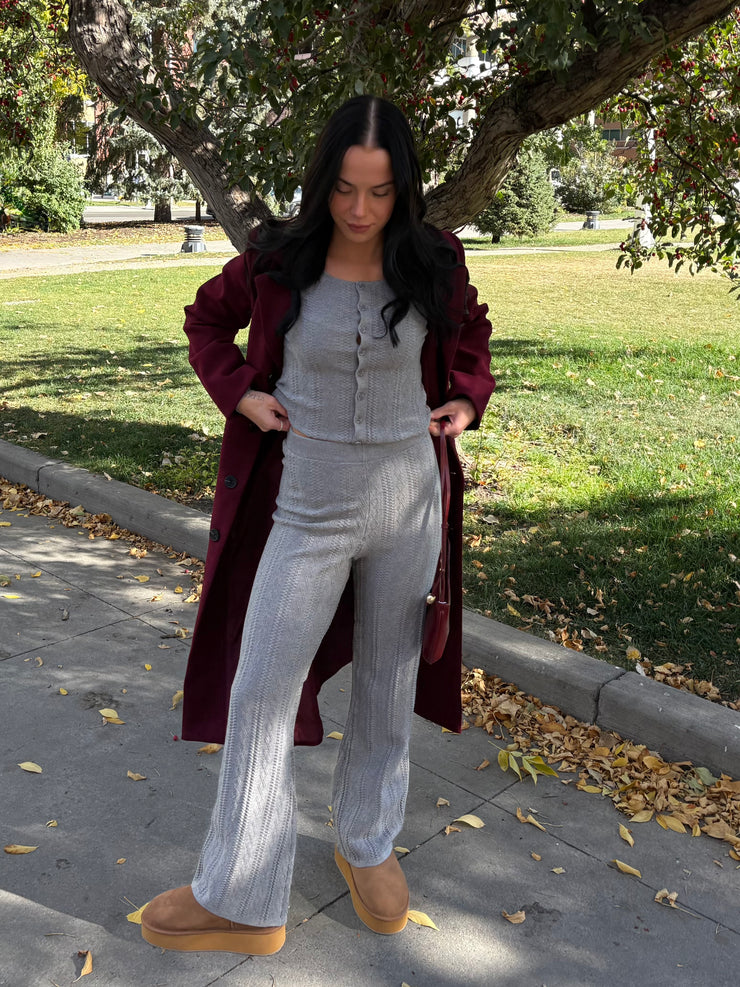 DEX Cable Knit Cardigan & Pant Set