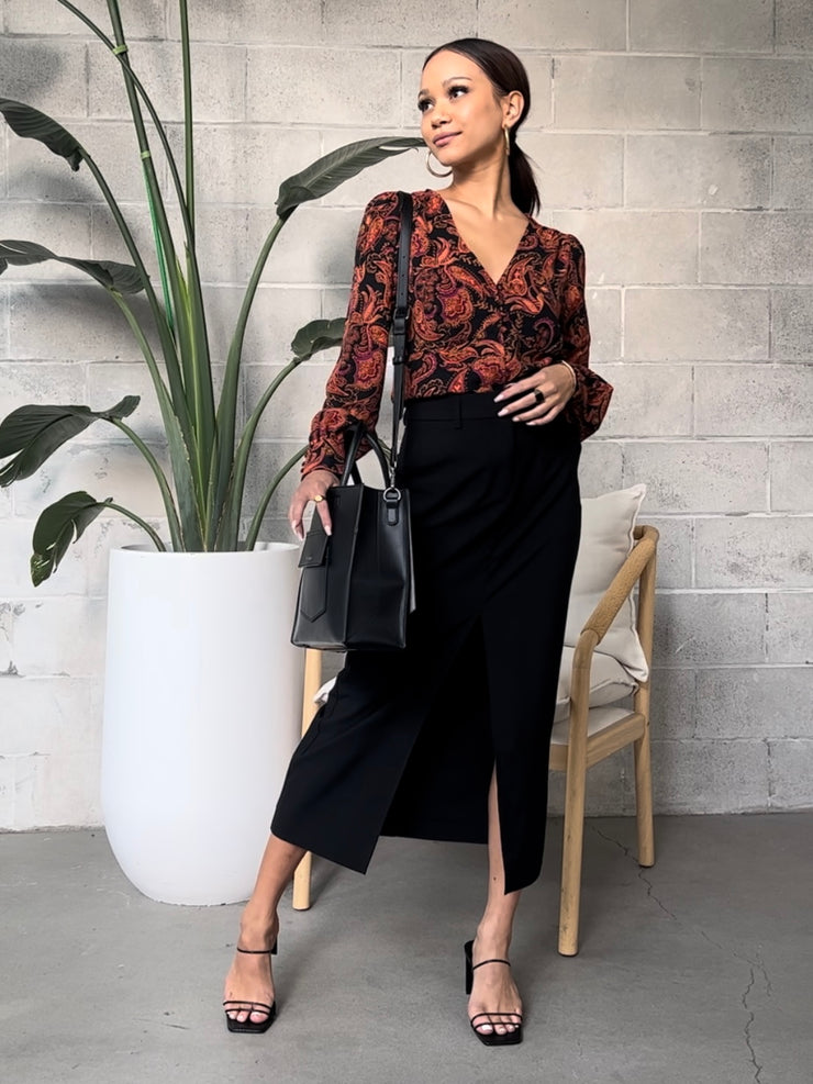 BLACK TAPE Jazmin Button Front Blouse