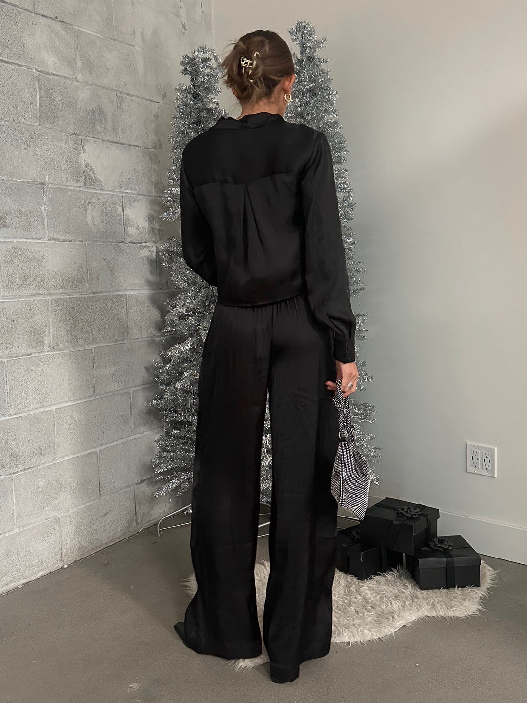 Z SUPPLY Lisse Wide Leg Satin Pant (top sold separately
