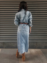 LEVI'S Western Denim Midi Dress