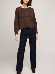 GENTLE FAWN Aspen Cable Knit Button Front Sweater