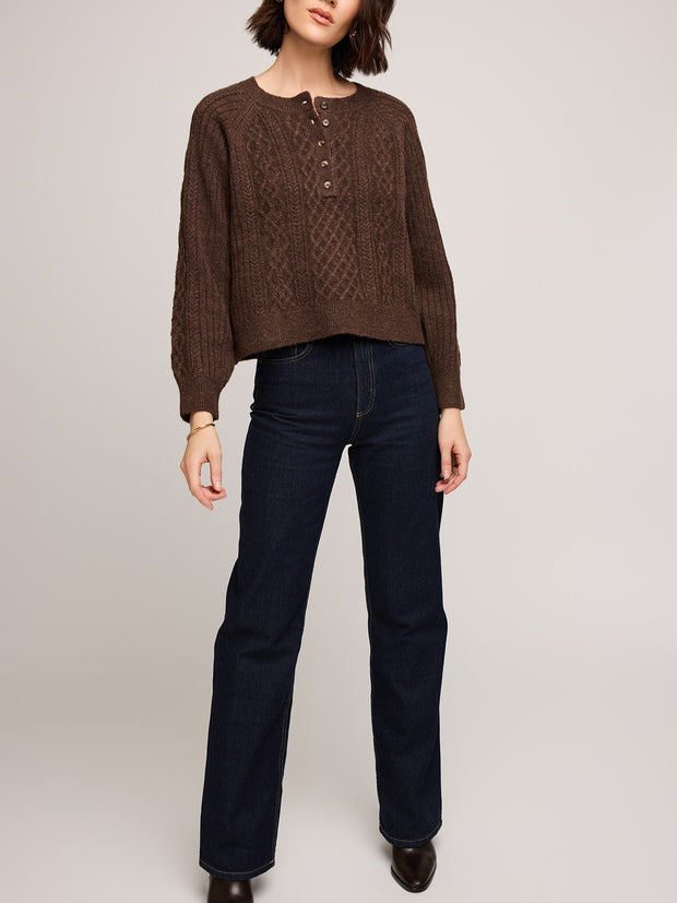 GENTLE FAWN Aspen Cable Knit Button Front Sweater