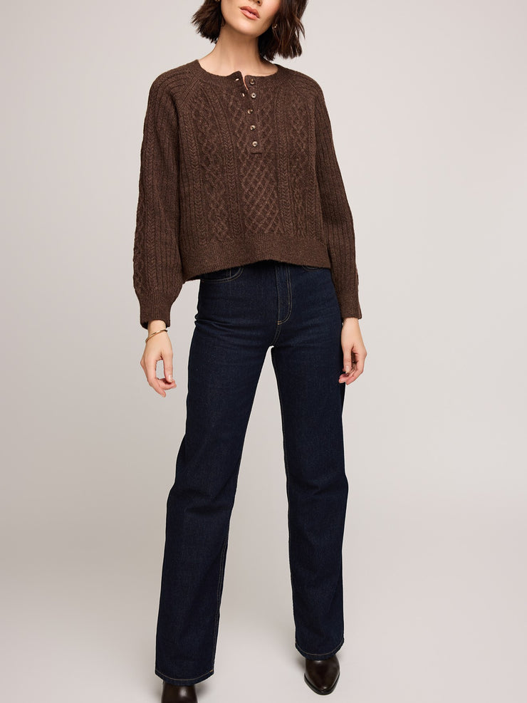 GENTLE FAWN Aspen Cable Knit Button Front Sweater