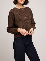GENTLE FAWN Aspen Cable Knit Button Front Sweater