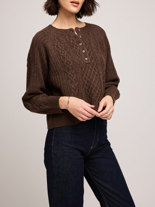 GENTLE FAWN Aspen Cable Knit Button Front Sweater